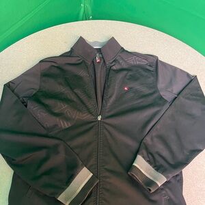 Quiksilver Men's Black Zip-Front Bomber Jacket